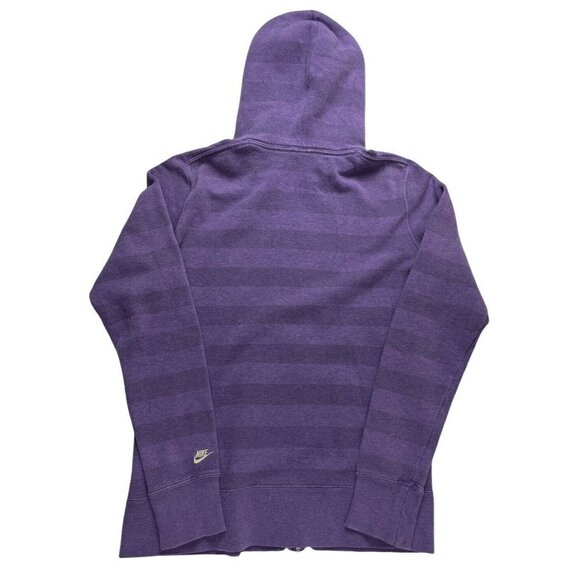 Nike Sportswear Full Zip Hoodie Sweatshirt Jacket Women’s LG Striped Purple - Picture 2 of 10